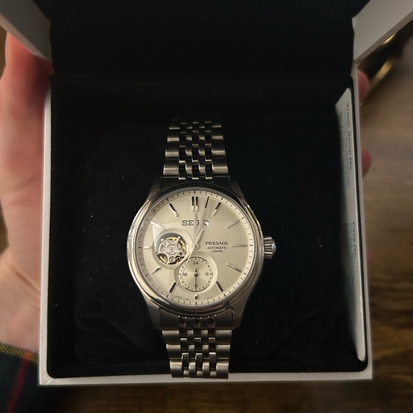 Seiko presage classic semi-skeleton automatic 3 days watch, shiroiro. - Picture 1 of 9